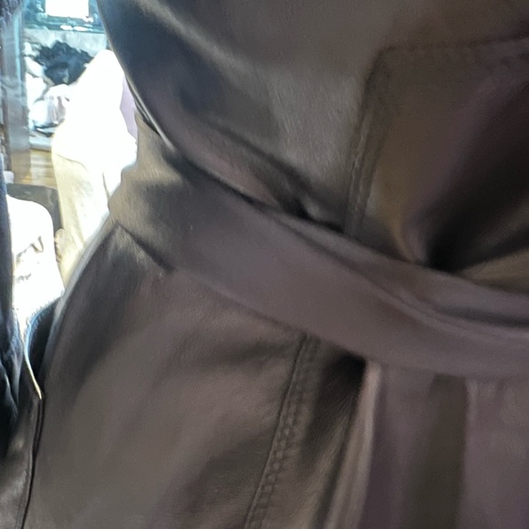 Luca Luca belted lamb skin trench US8 - Picture 10 of 17